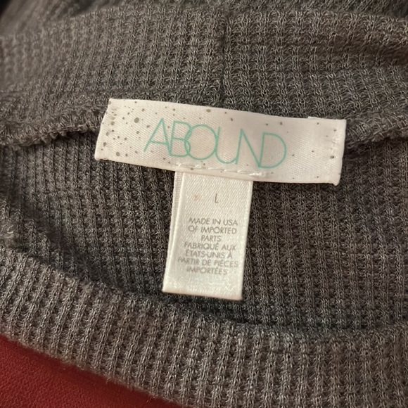 Abound Mock Neck Long Sleeve Gray Thong Bodysuit Size Large - Picture 4 of 5